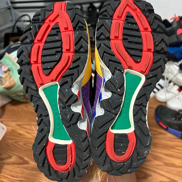 Multicolor Men's Sneakers - Yellow & Purple Athletic Style - Picture 6 of 6